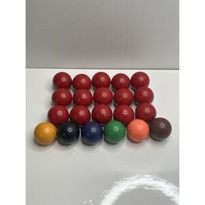 Snooker Ball Set 2 Inch 21 Balls Near Complete Missing Cue Ball Only